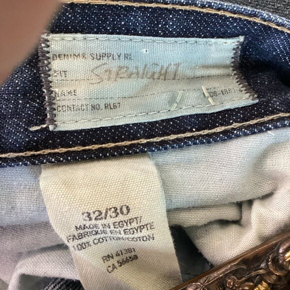 Vintage Denim & Supply Ralph lauren Jeans Mens 32x30 Blue Straight leg USA Flag - Picture 5 of 13